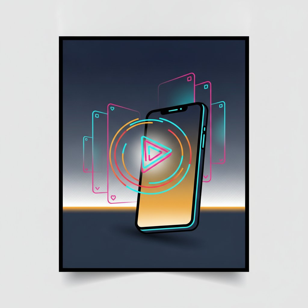 Tiktok beslemesi mockup
