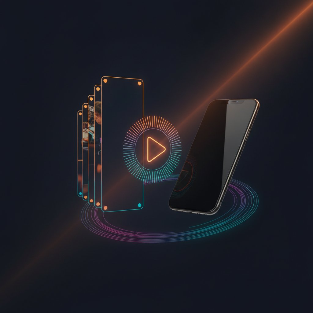 Tiktok beslemesi mockup