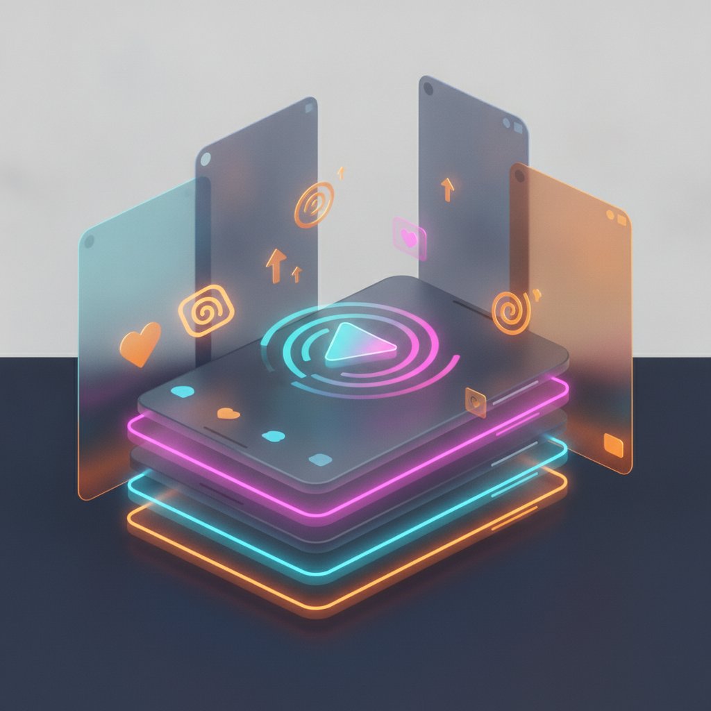 Tiktok beslemesi mockup