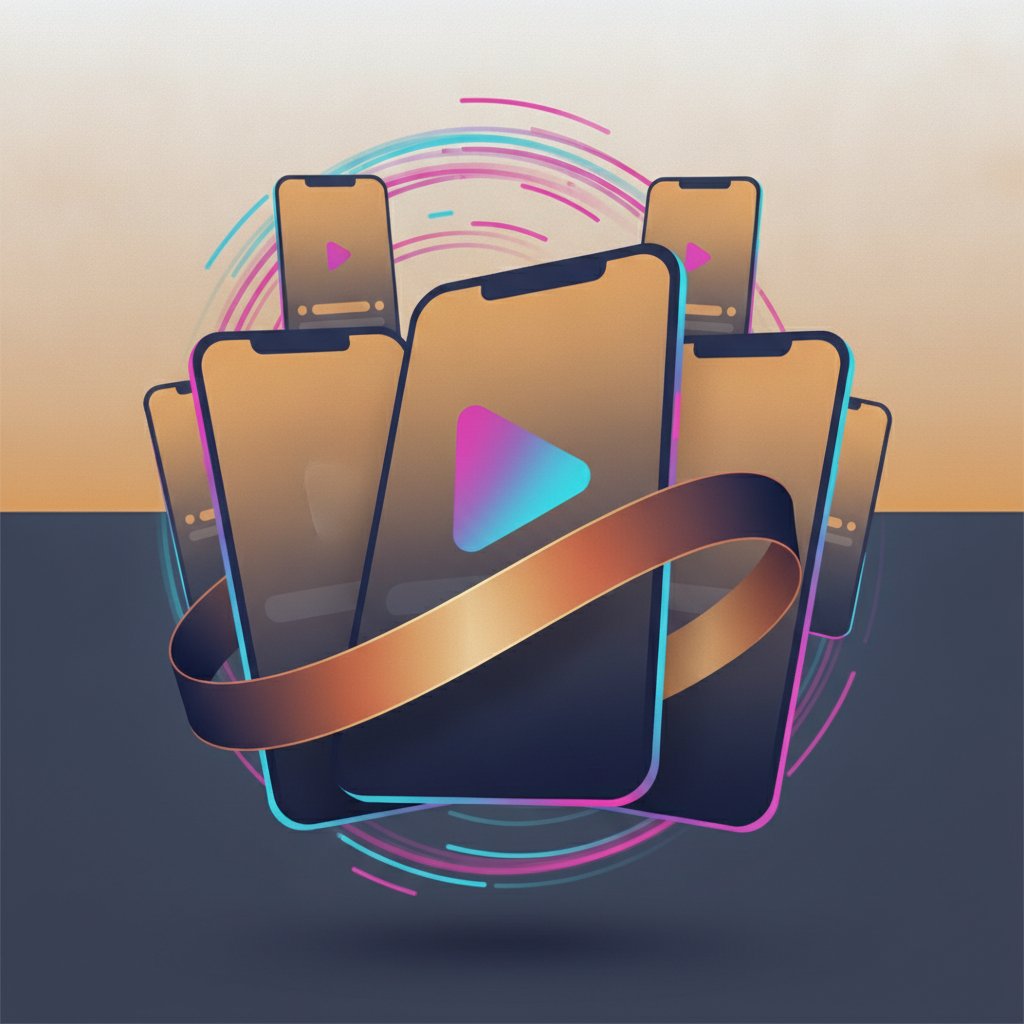 Tiktok beslemesi mockup