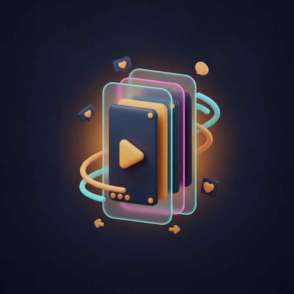 Tiktok beslemesi mockup