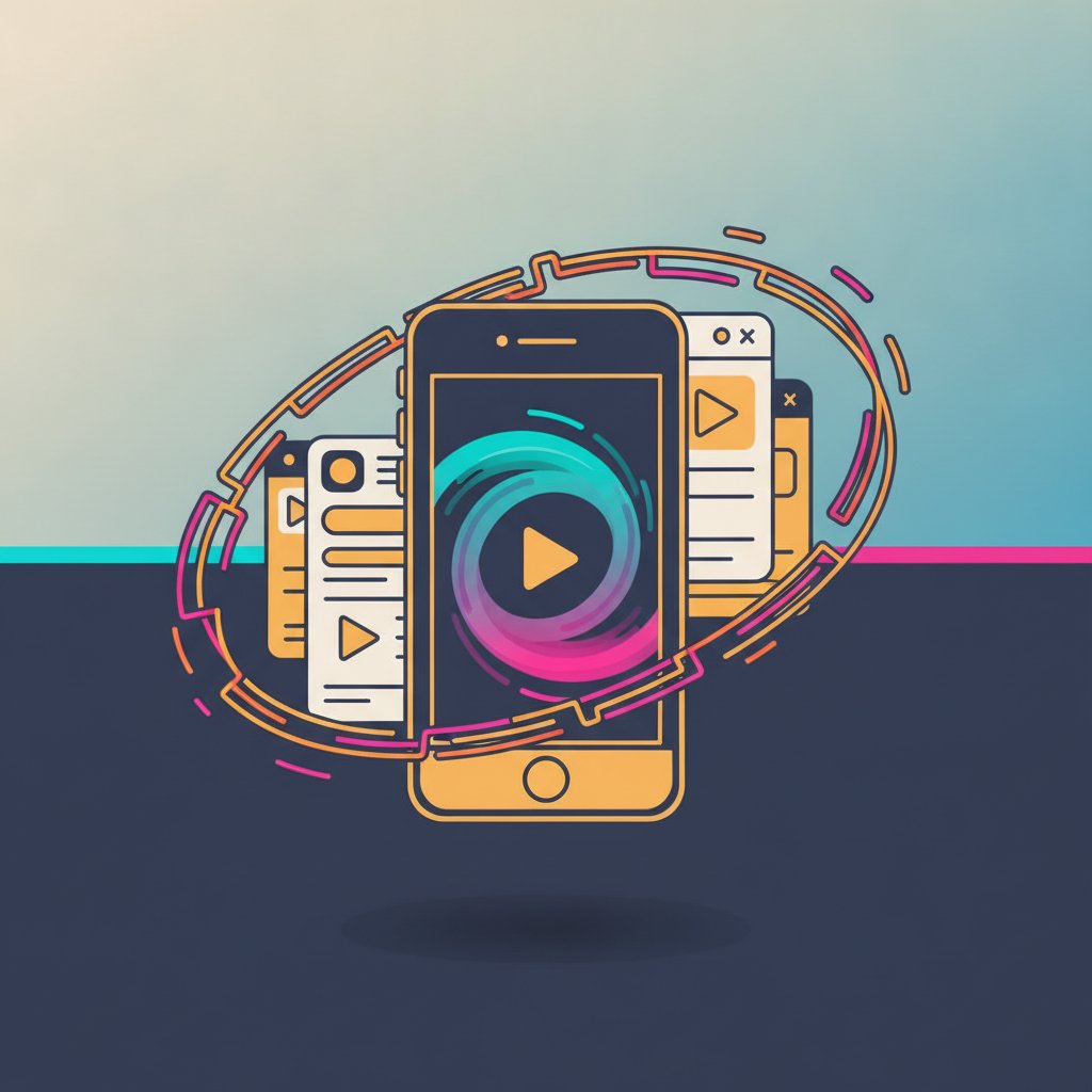 Tiktok beslemesi mockup