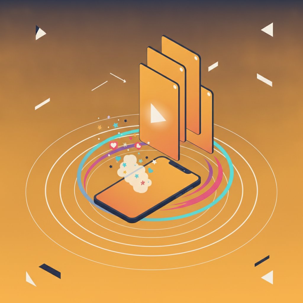 Tiktok beslemesi mockup