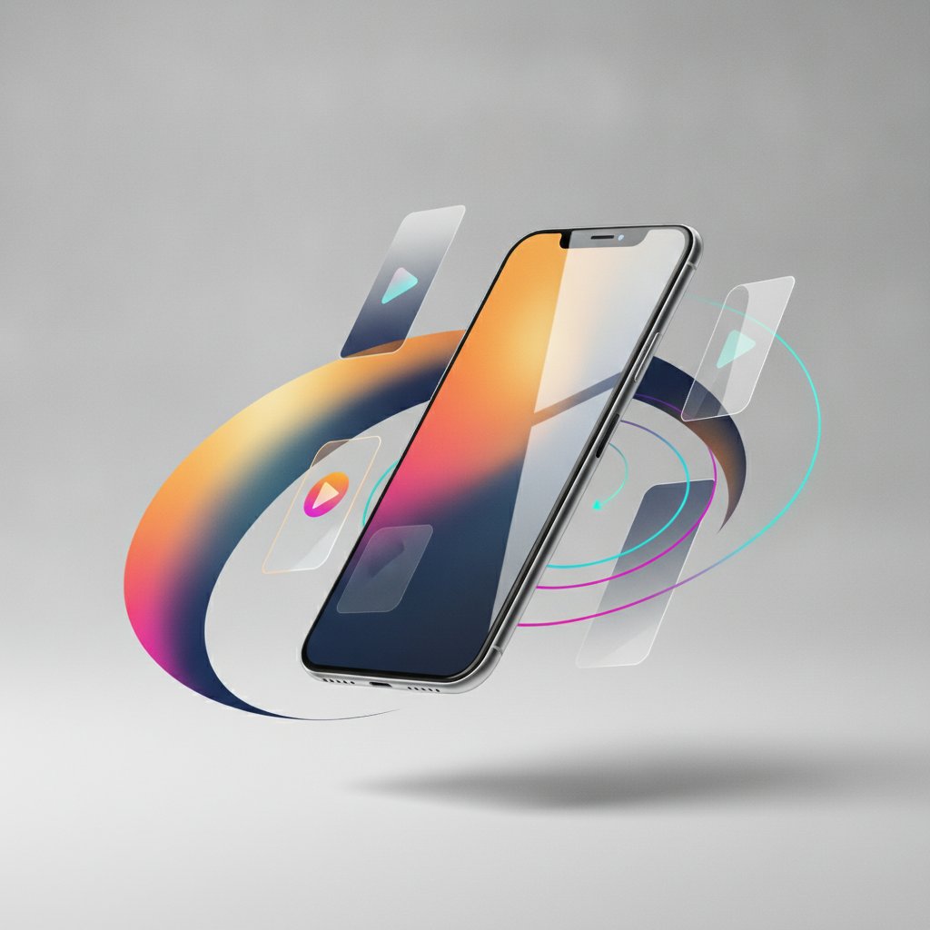 Tiktok beslemesi mockup