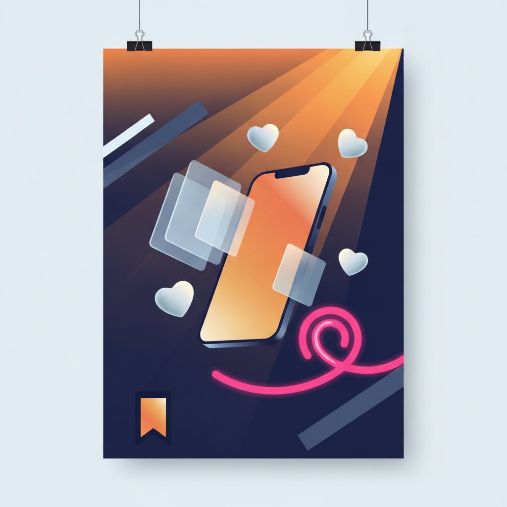 Tiktok beslemesi mockup