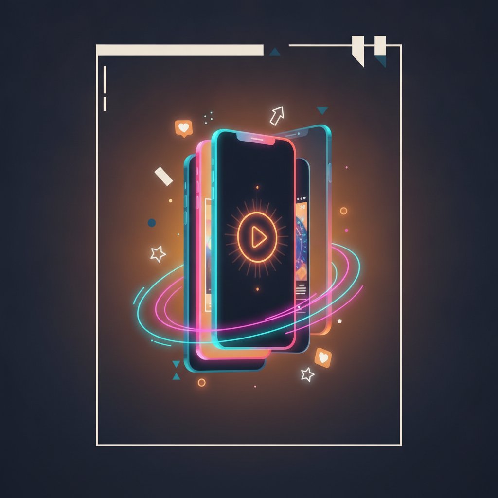 Tiktok beslemesi mockup