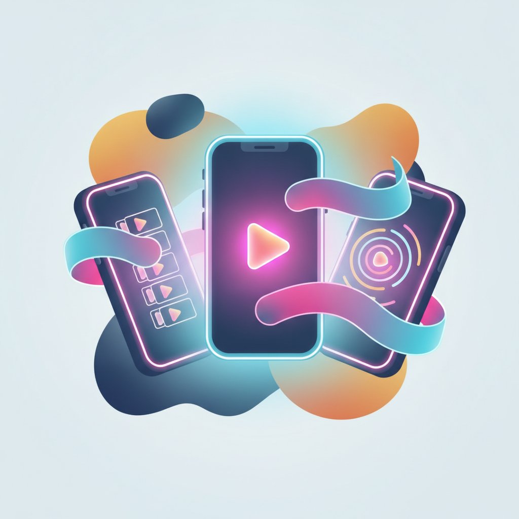 Tiktok beslemesi mockup