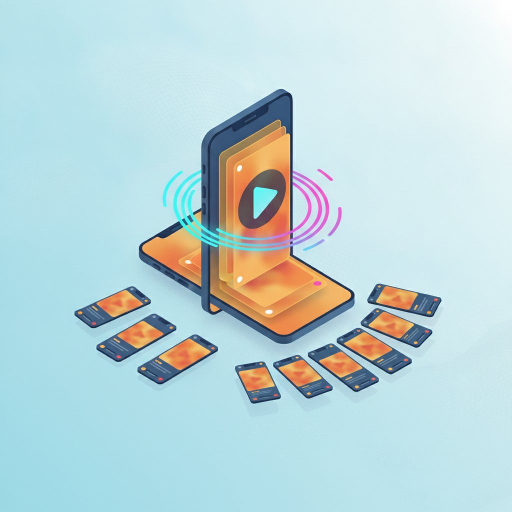 Tiktok beslemesi mockup