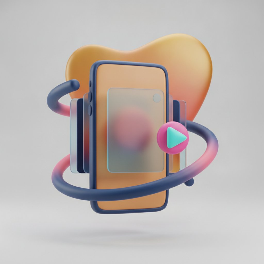 Tiktok beslemesi mockup