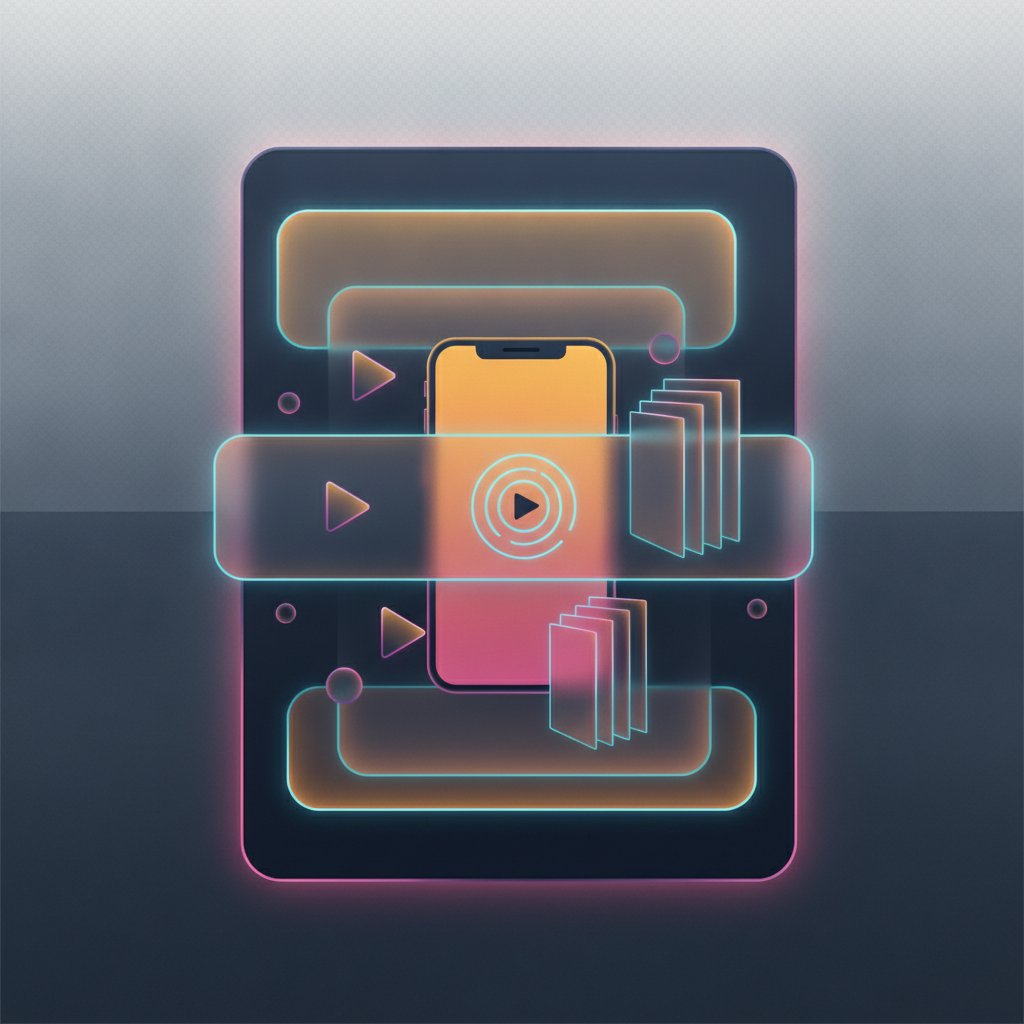 Tiktok beslemesi mockup